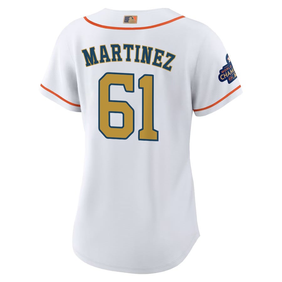 Seth Martinez 61 Houston Astros 2023 Women Jersey - White/Gold