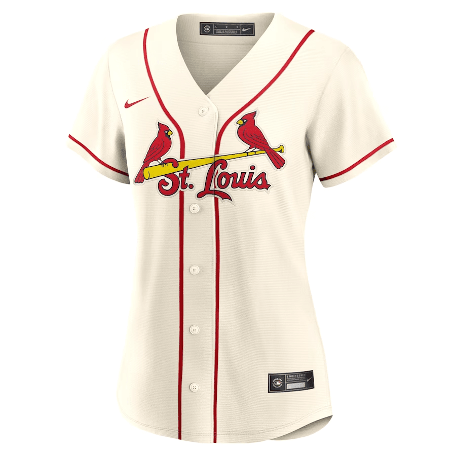 Nolan Arenado 28 St. Louis Cardinals Women Alternate Jersey - Cream