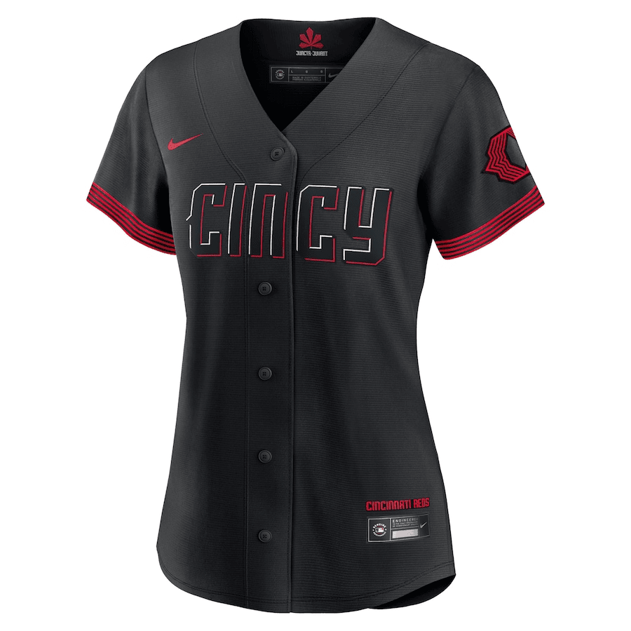 Cincinnati Reds Women 2023 City Connect Jersey - Black