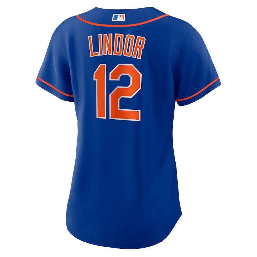 Francisco Lindor 12 New York Mets Women's Alternate Player Jersey - Royal