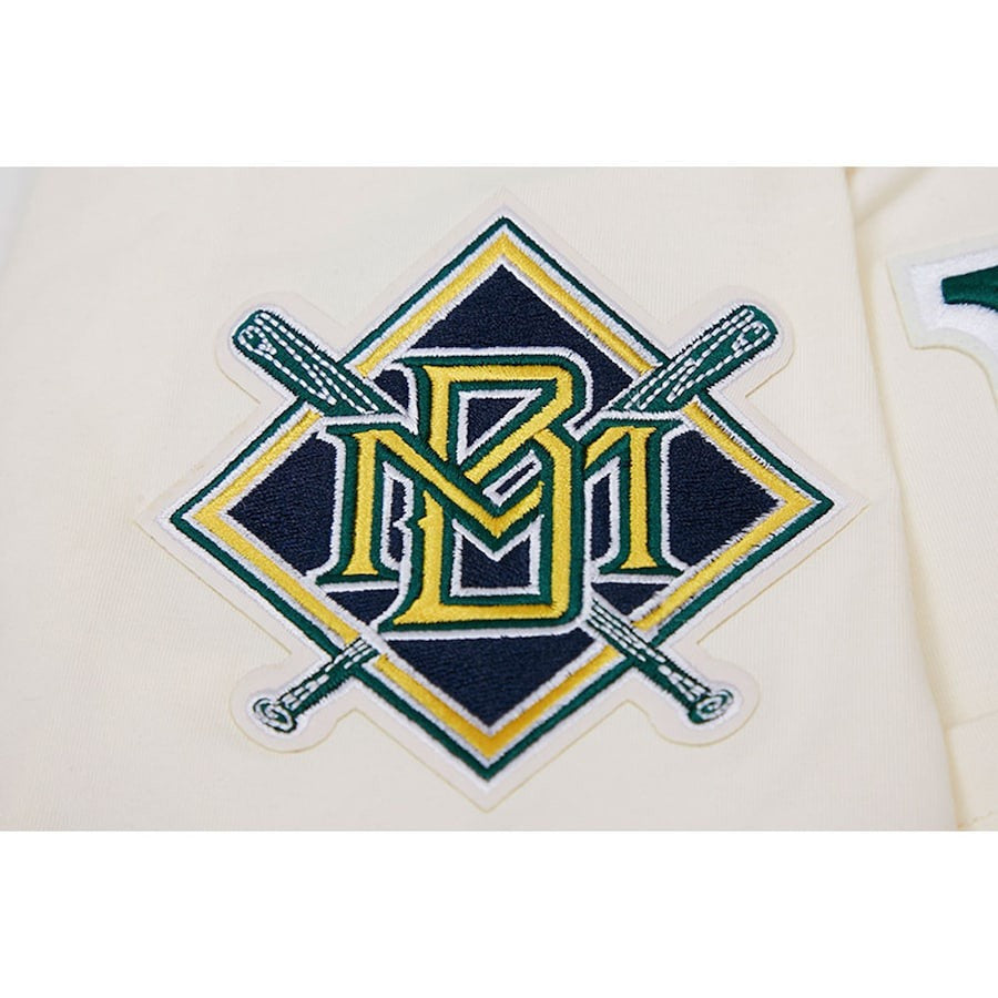 Milwaukee Brewers Pro Basketball T-Shirt - Cream