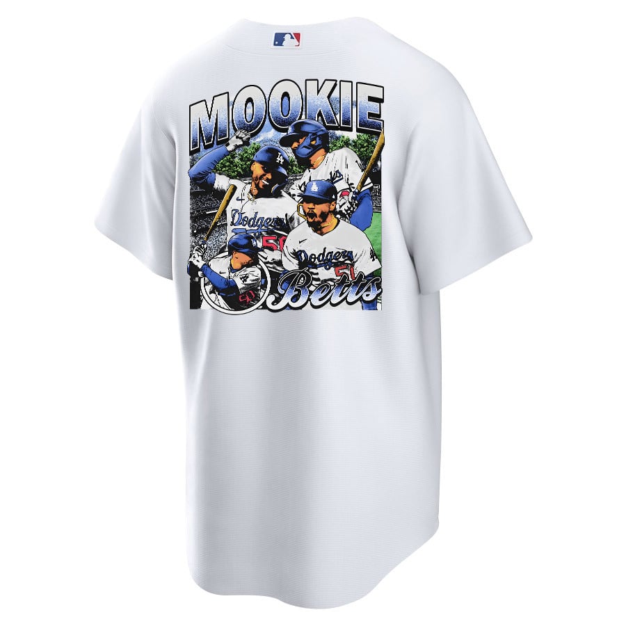 Mookie Betts 50 Los Angeles Dodgers Stadium 2023 Home Player Men Jersey - White