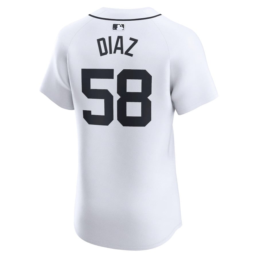 Miguel Diaz 58 Detroit Tigers Home Elite Player Men Jersey - White
