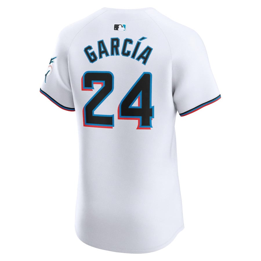 Avisail Garcia 24 Miami Marlins Home Elite Player Men Jersey - White