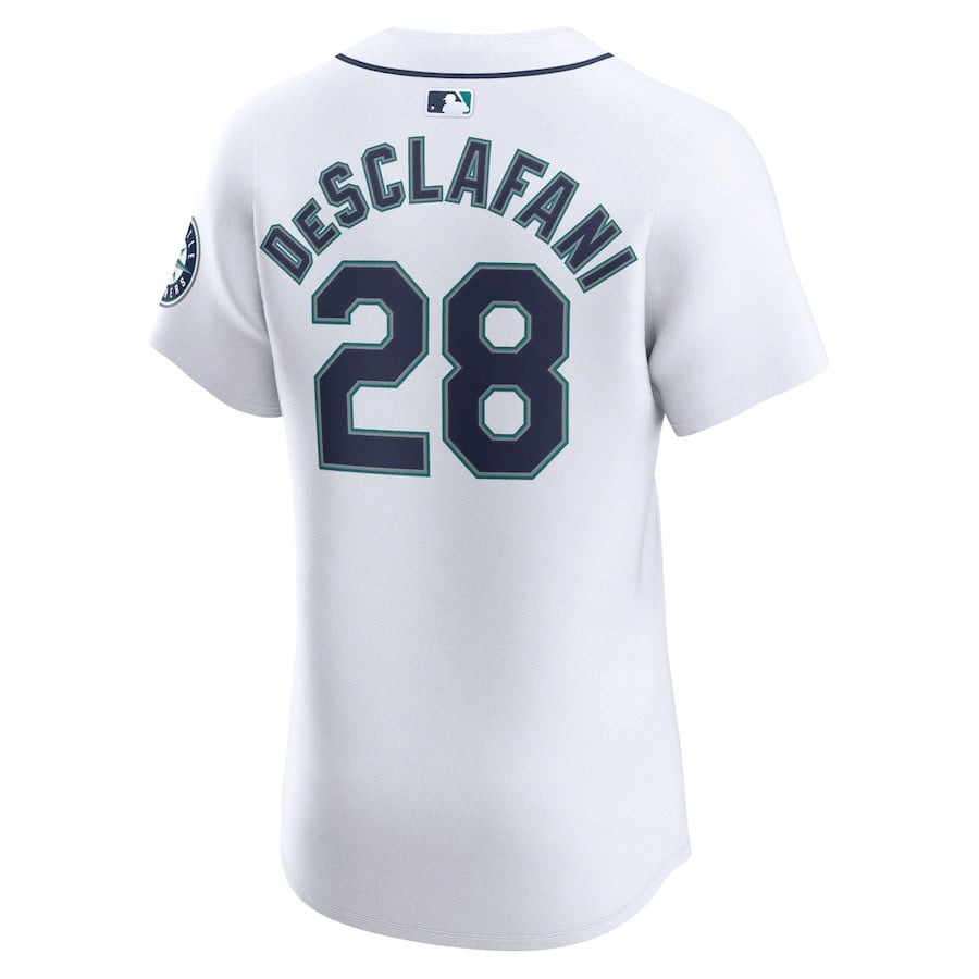 Anthony DeSclafani 28 Seattle Mariners Home Elite Player Men Jersey - White