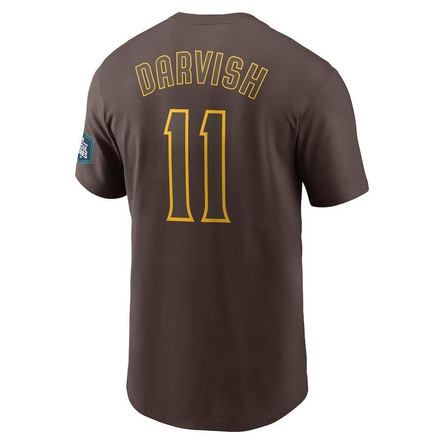 Yu Darvish San Diego Padres 2024 MLB World Tour Seoul Series Name & Number T-Shirt - Brown
