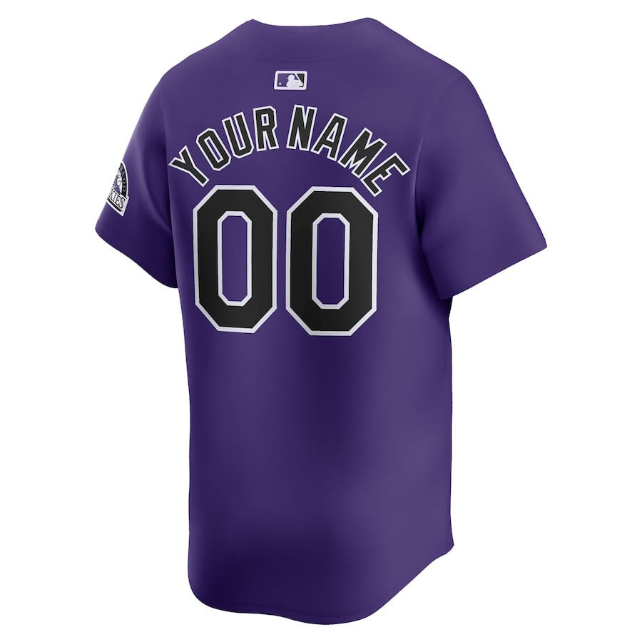 Colorado Rockies Alternate Limited Custom Men Jersey - Purple