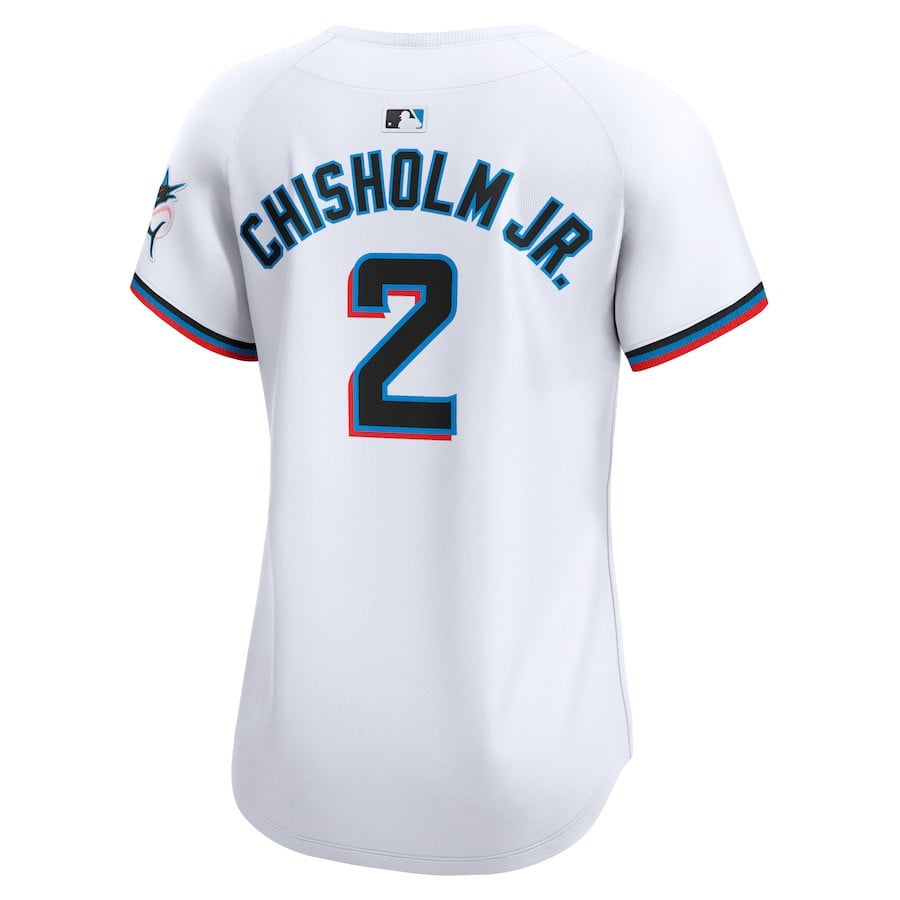 Jazz Chisholm Jr. 2 Miami Marlins Home Limited Women Jersey - White