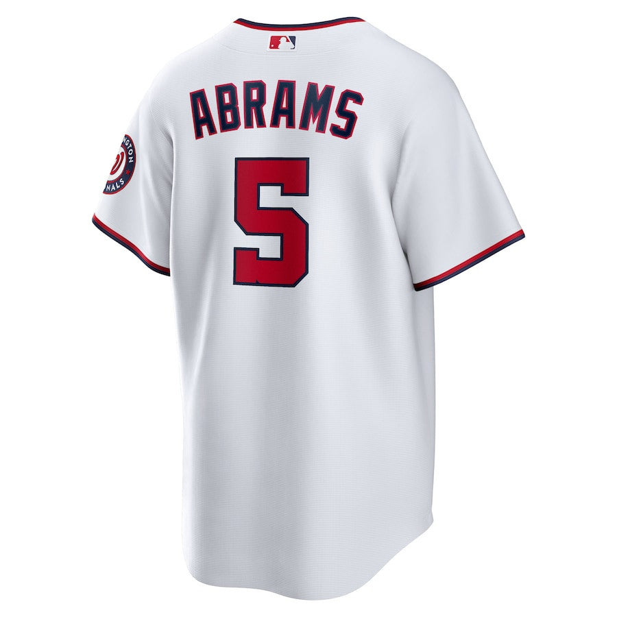 C.J. Abrams 5 Washington Nationals Home Men Jersey - White