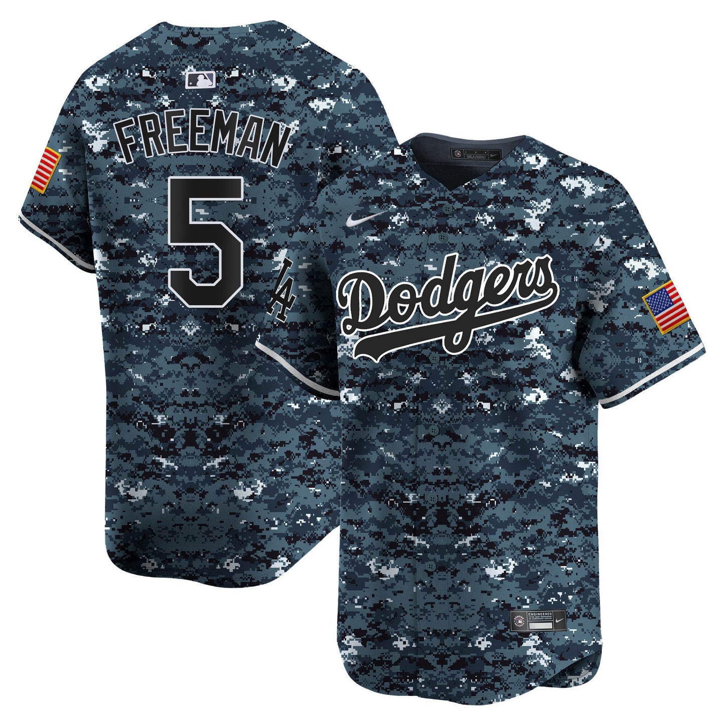Freddie Freeman 5 Los Angeles Dodgers USMC Alternate Limited Men Jersey - Navy