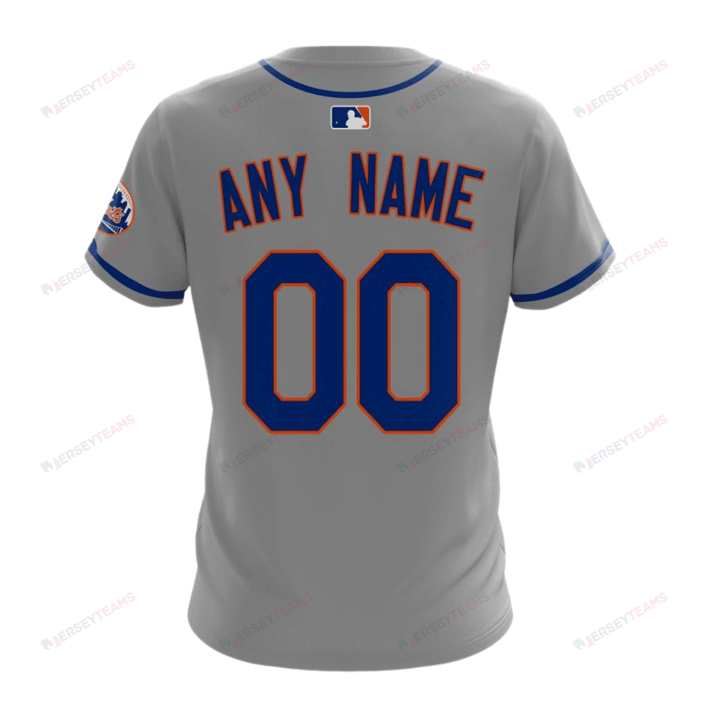 New York Mets 2024/25 Road Kits Custom AOP T-Shirt - Gray