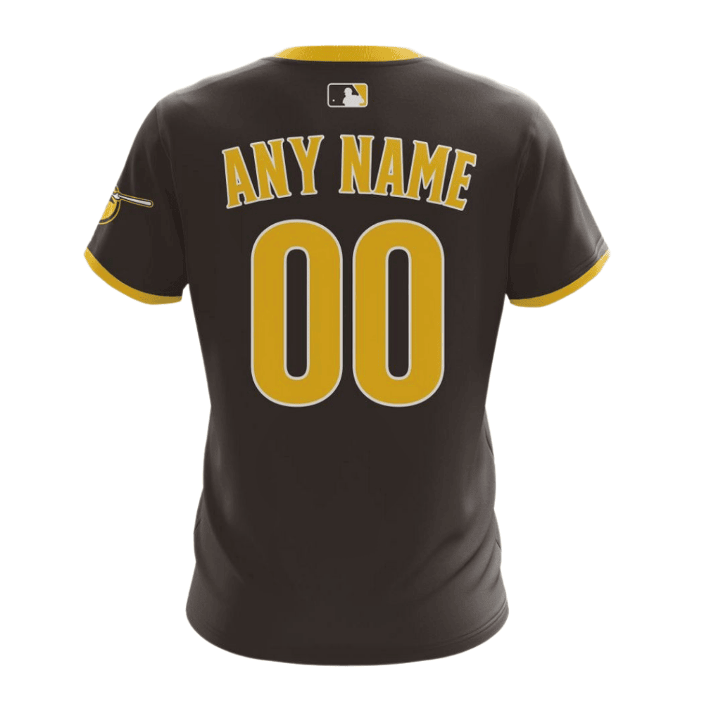 San Diego Padres 2024/25 Road Kits Custom AOP T-Shirt - Brown