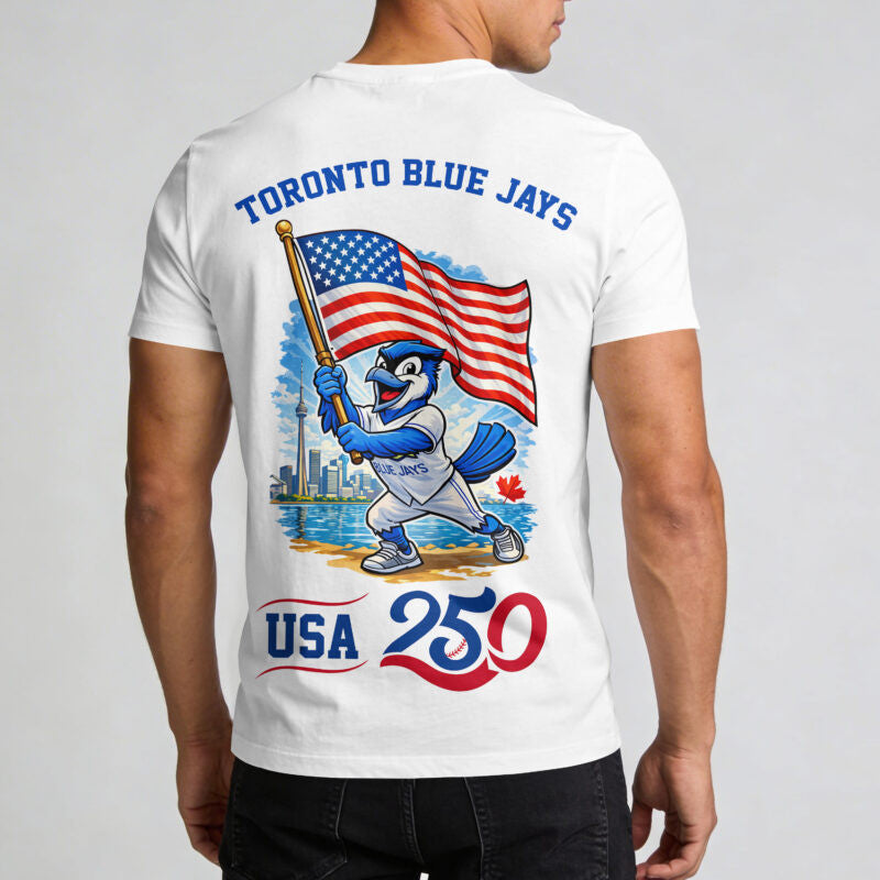 Toronto Blue Jays x 250 Years Of America Premium All Over Printed T-shirt - White