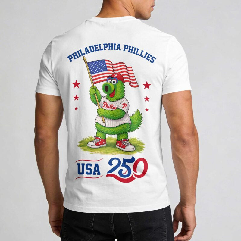 Philadelphia Phillies x 250 Years Of America Premium All Over Printed T-shirt - White