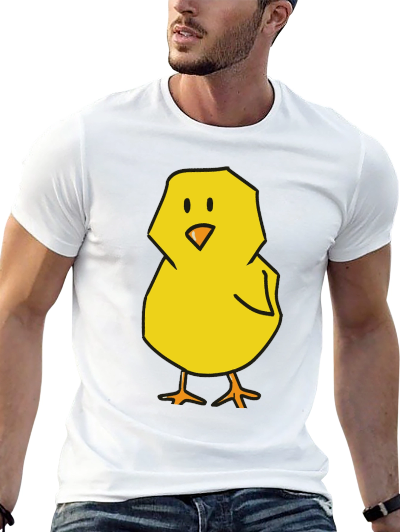 Cute Chick Graphic Tee - Black T-Shirt