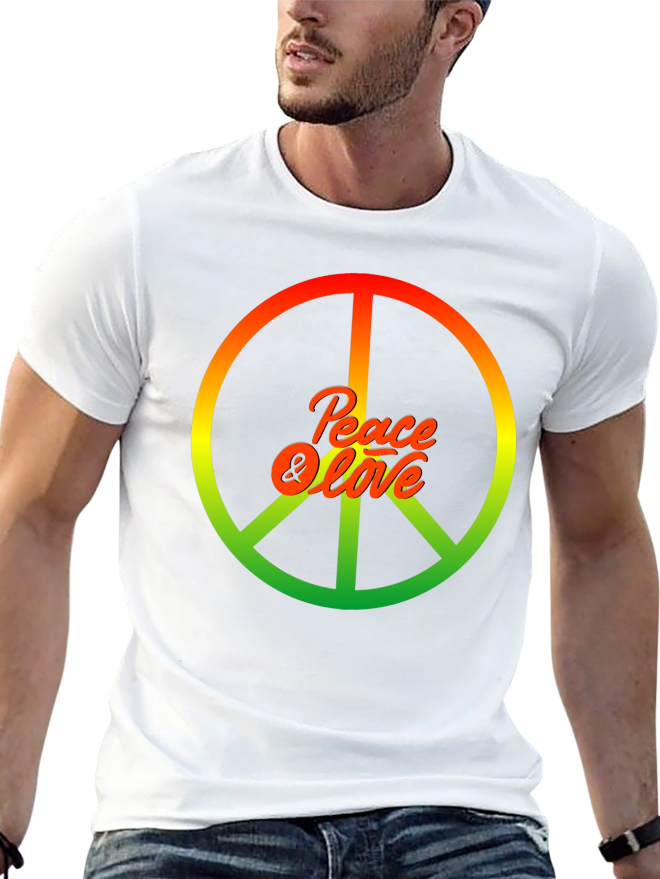 Peace & Love Rasta Graphic T-Shirt