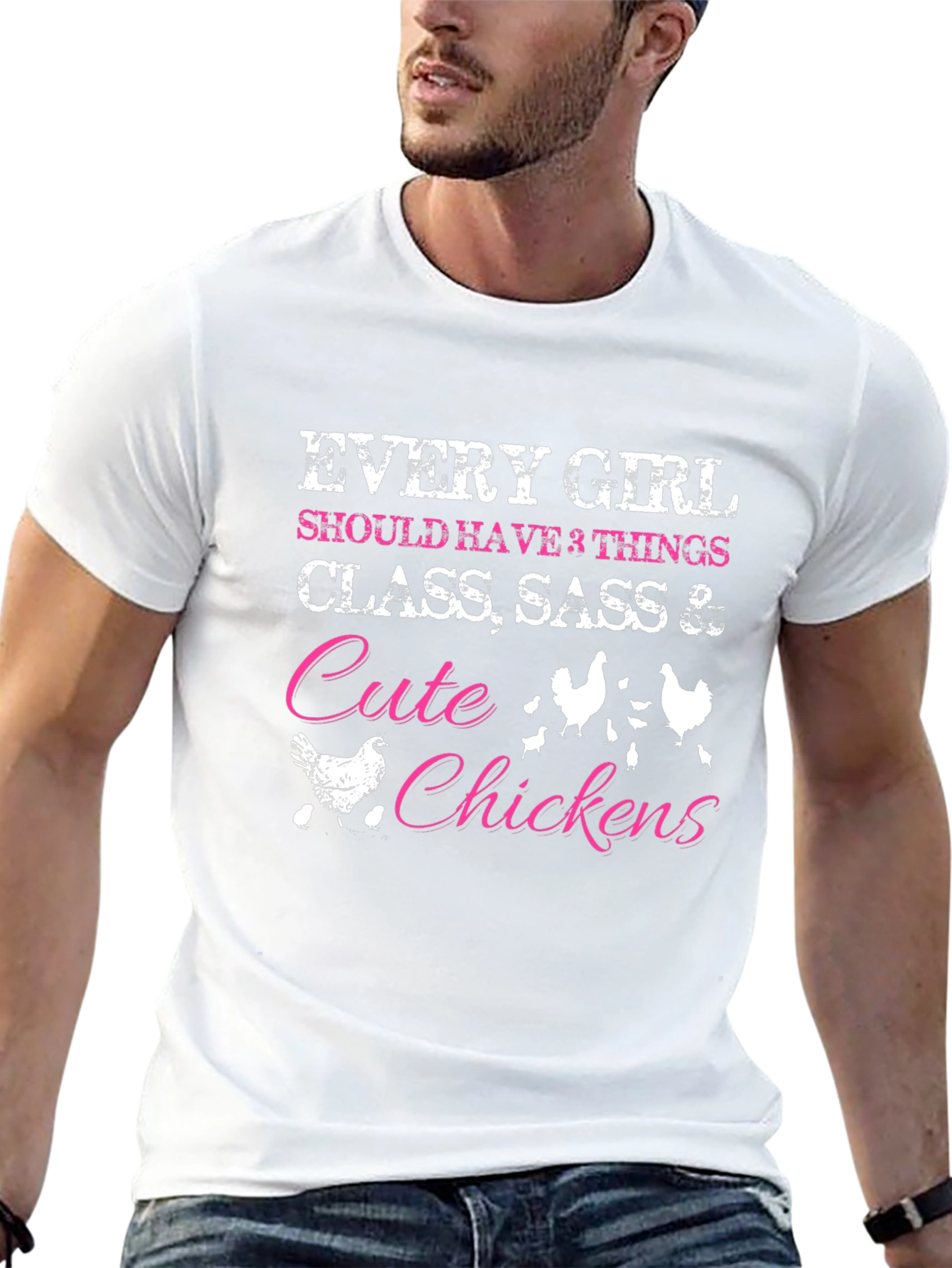 Cute Chickens Womens Graphic Tee