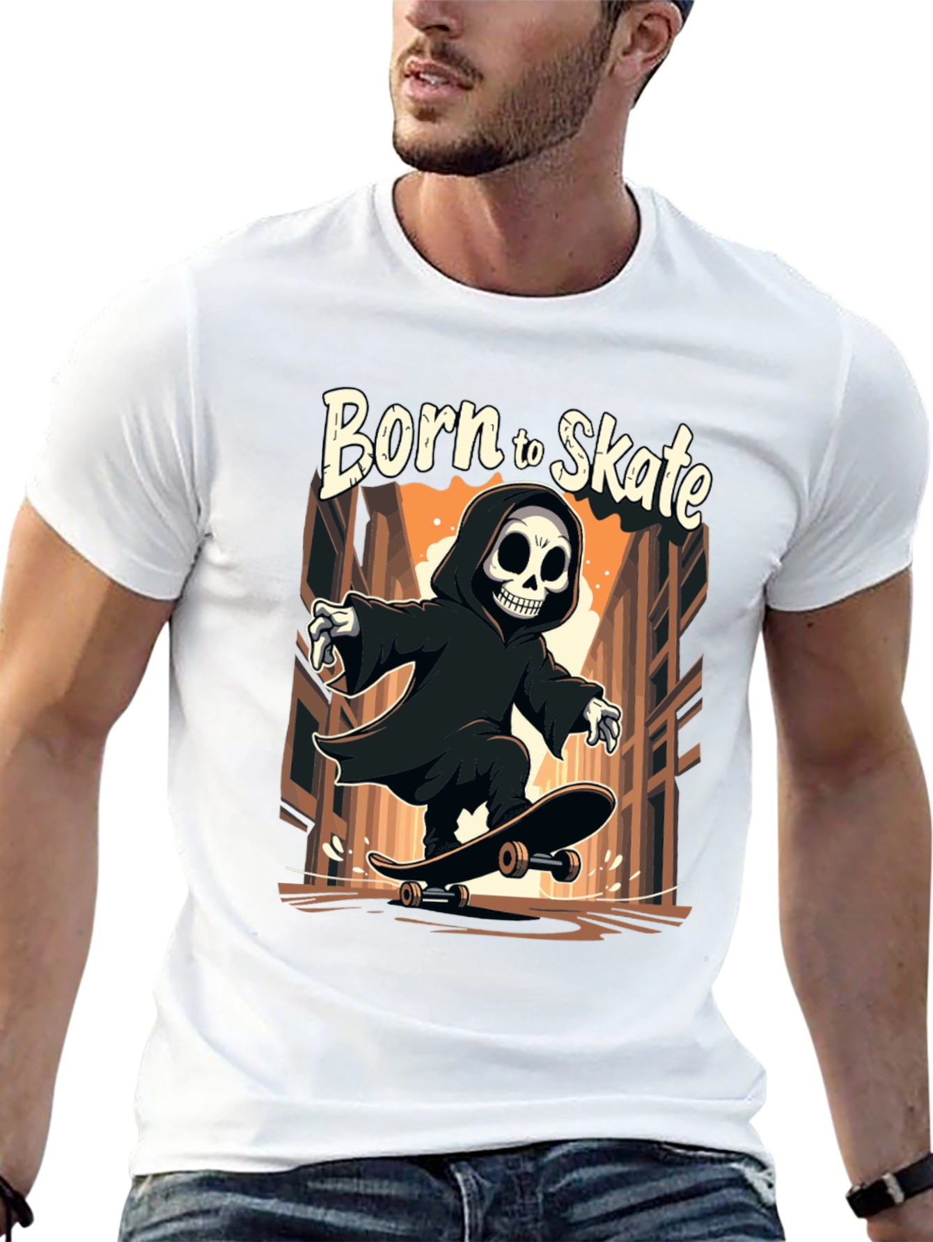 Born to Skate Grim Reaper T-Shirt
