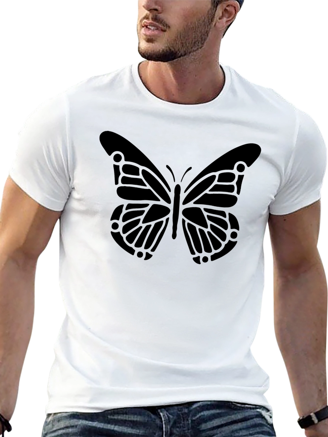 Butterfly Graphic Black T-Shirt