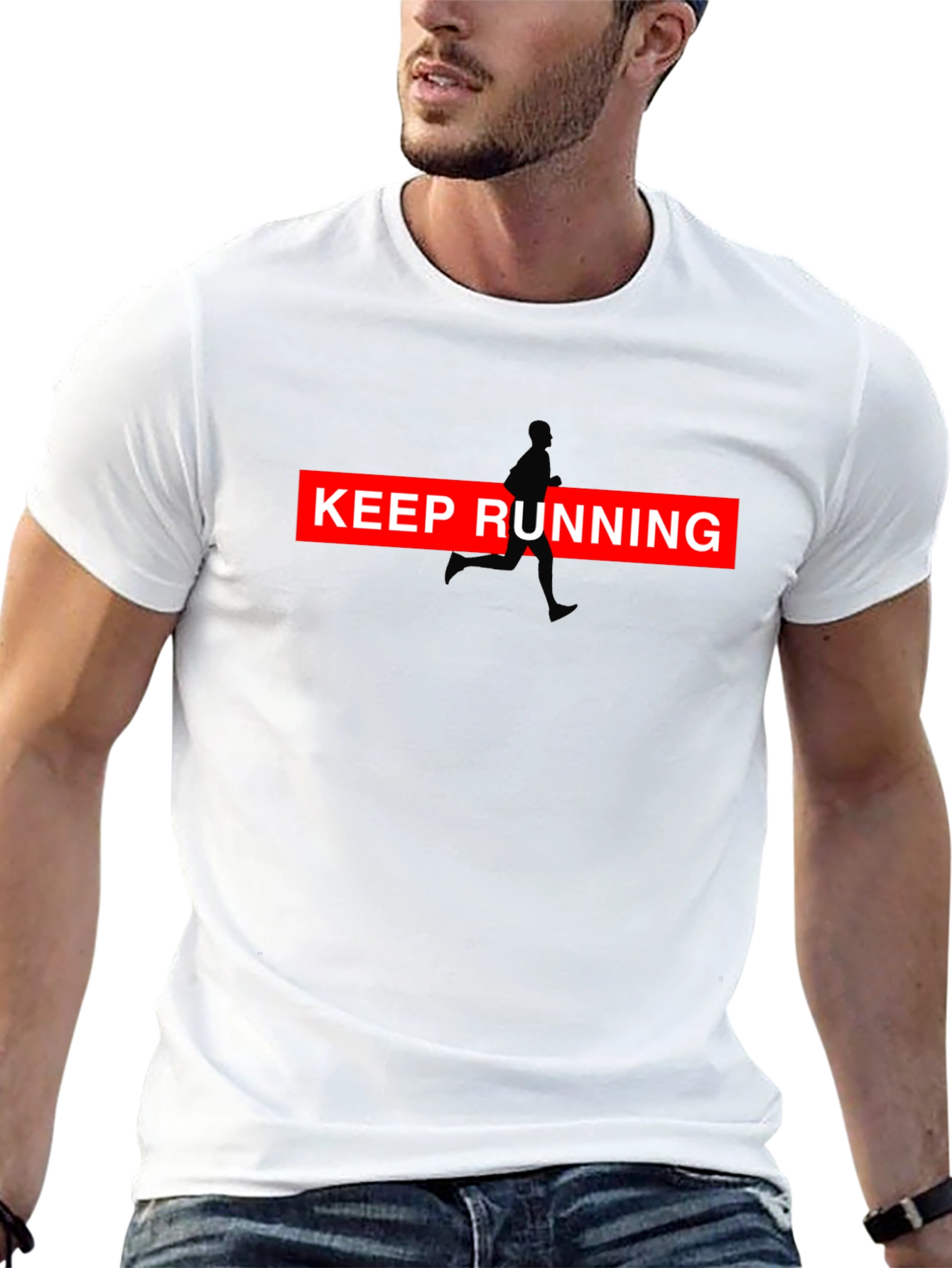 Keep Running Graphic Tee - Black