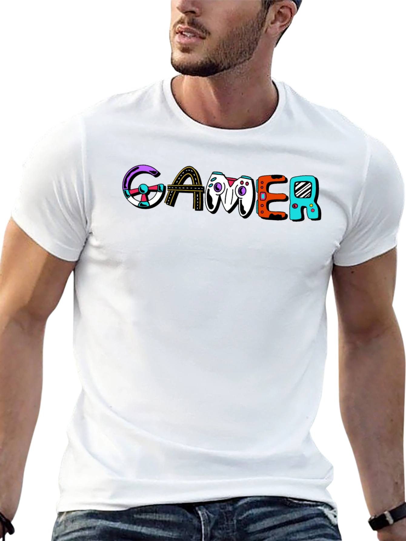 Gamer Graphic Print T-Shirt