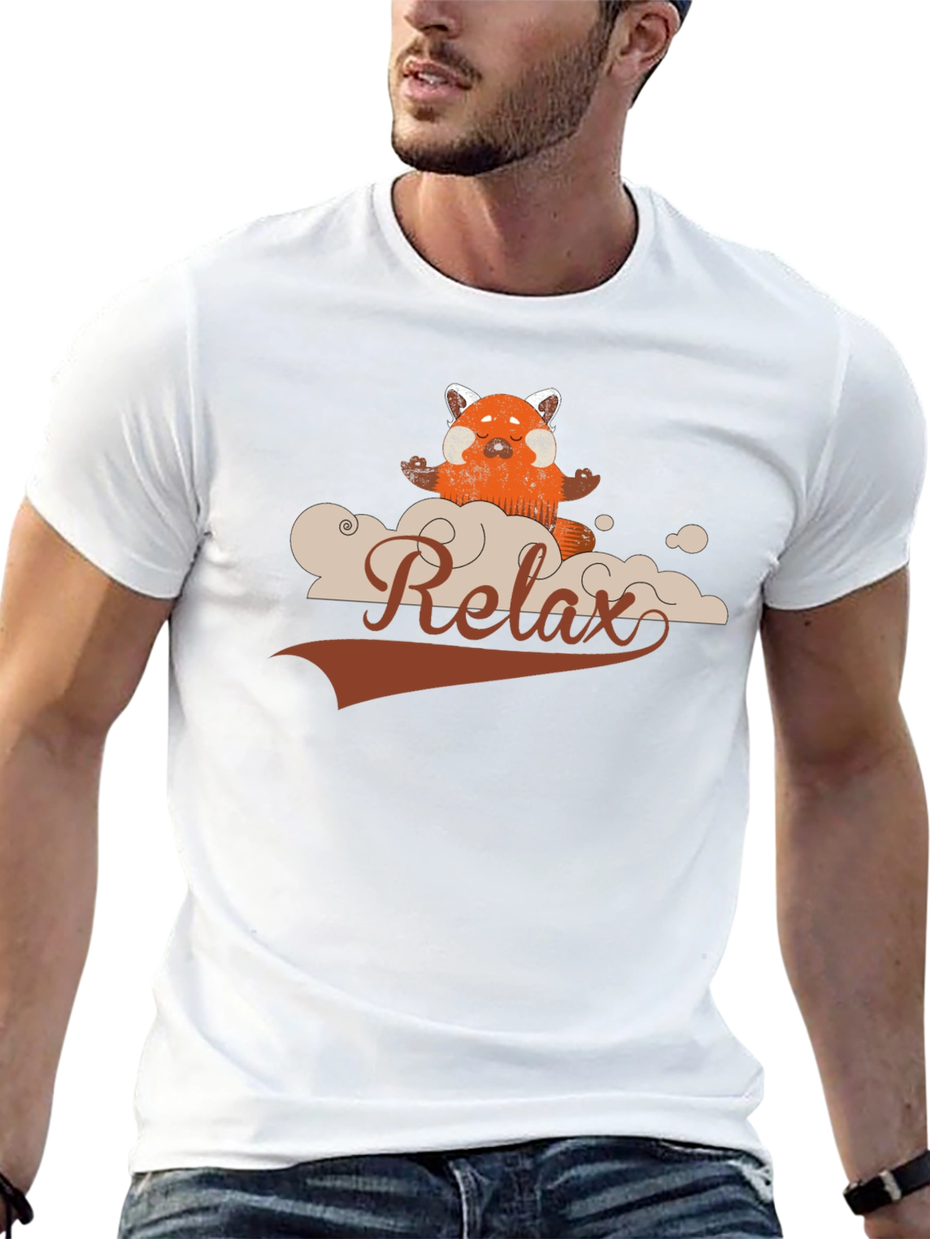 Relax Red Panda Meditation T-Shirt