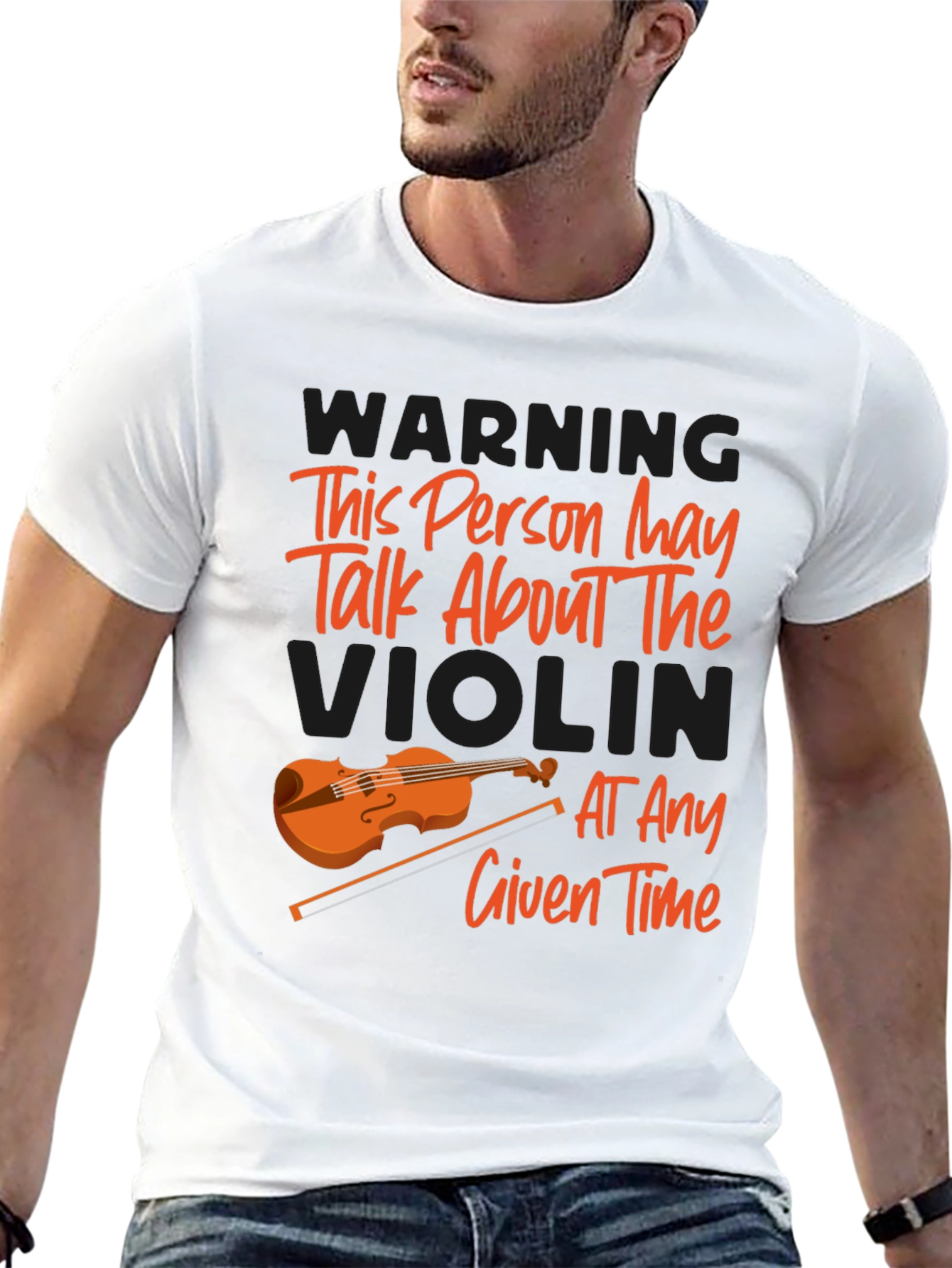 Violin Lover T-Shirt: Warning May Talk About Violin!