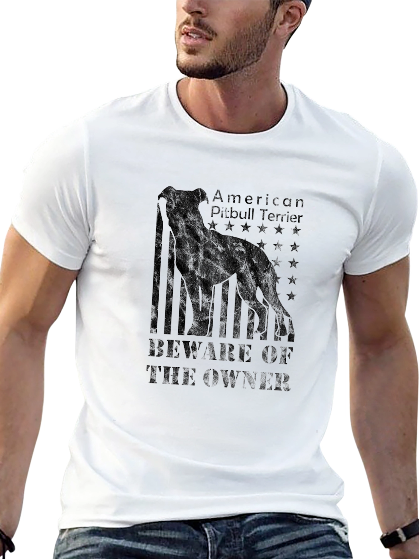 American Pitbull Terrier Black T-Shirt