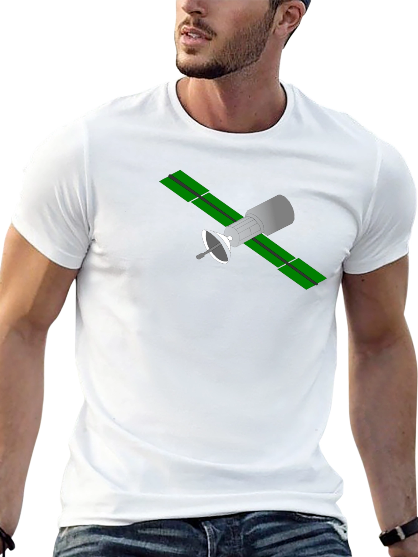 Satellite Graphic T-Shirt - Space Geek Fashion