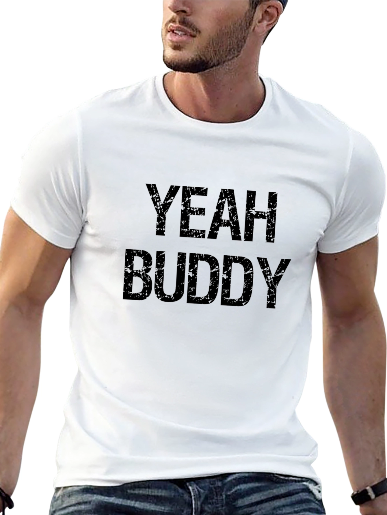 Yeah Buddy Graphic T-Shirt - Black Cotton Tee