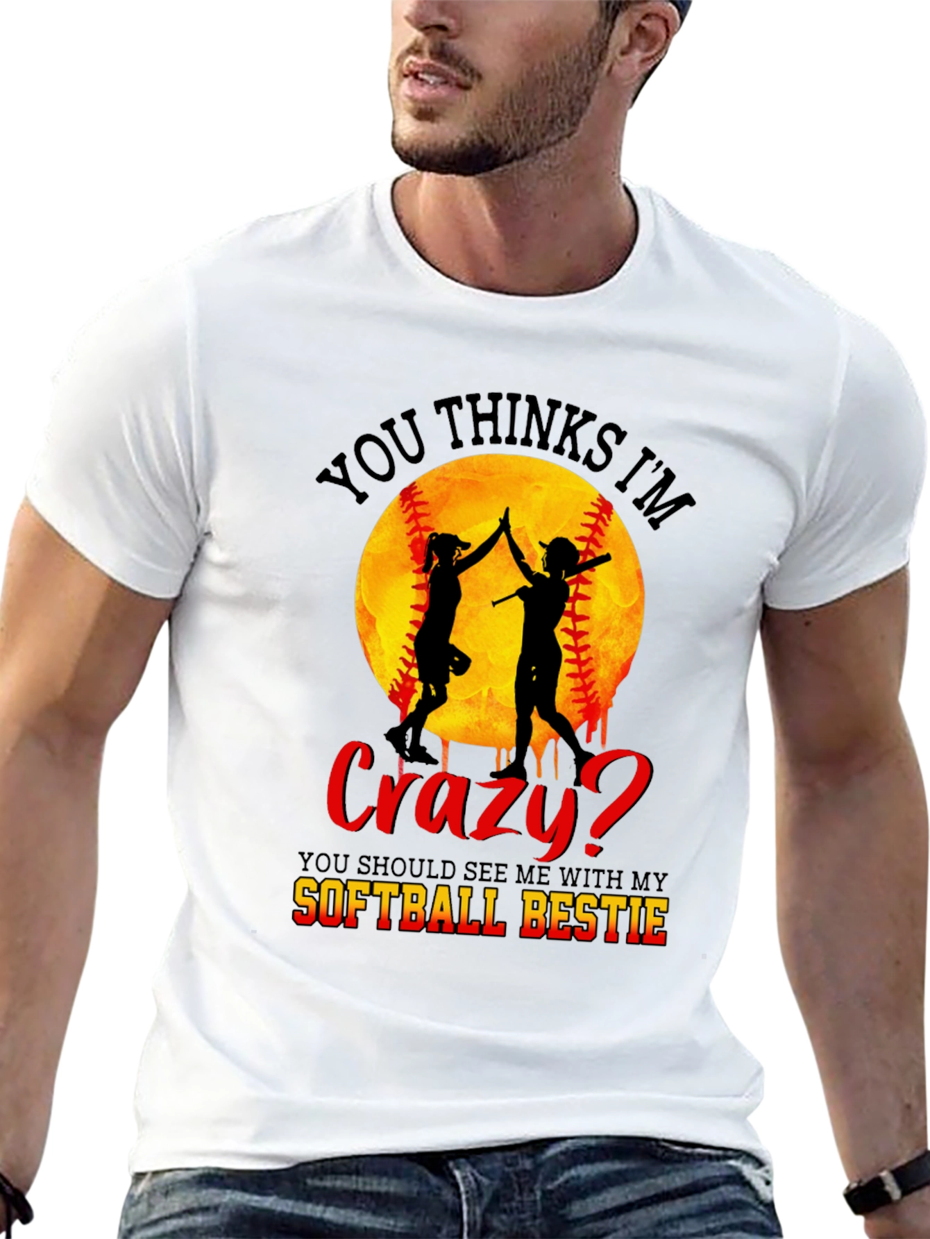 Crazy Softball Bestie T-Shirt
