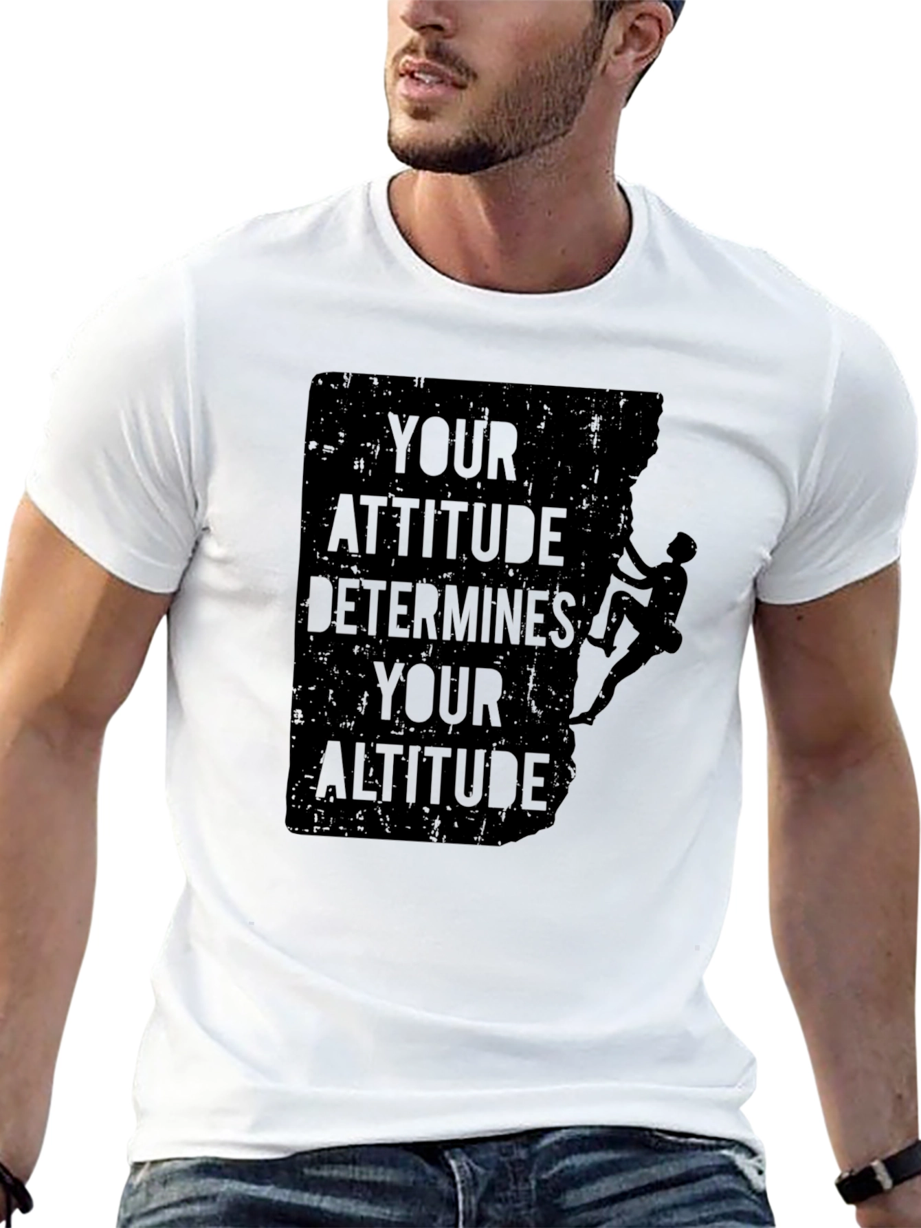 Attitude Determines Altitude Graphic Tee - Black