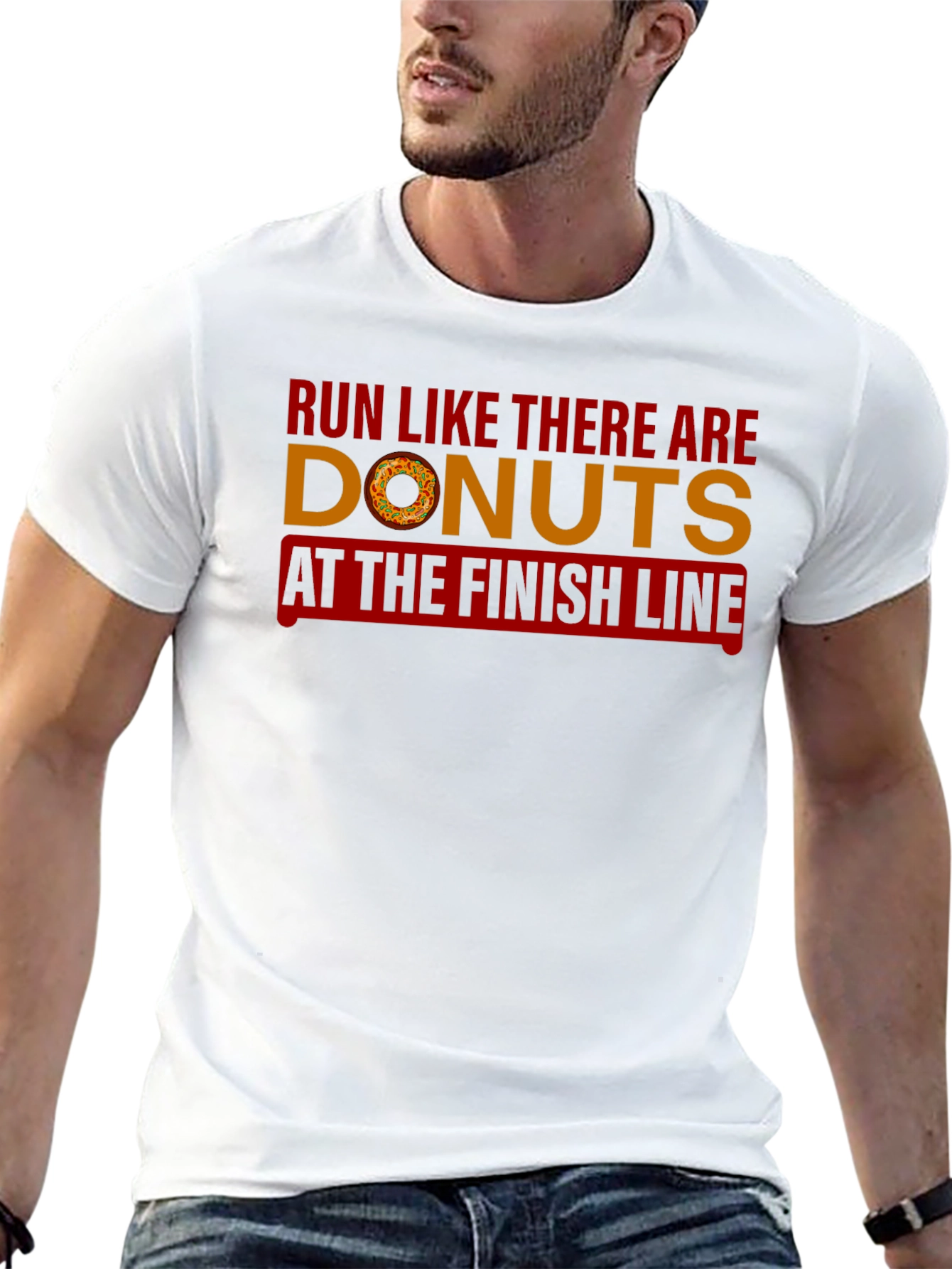 Run for Donuts Funny Graphic Tee