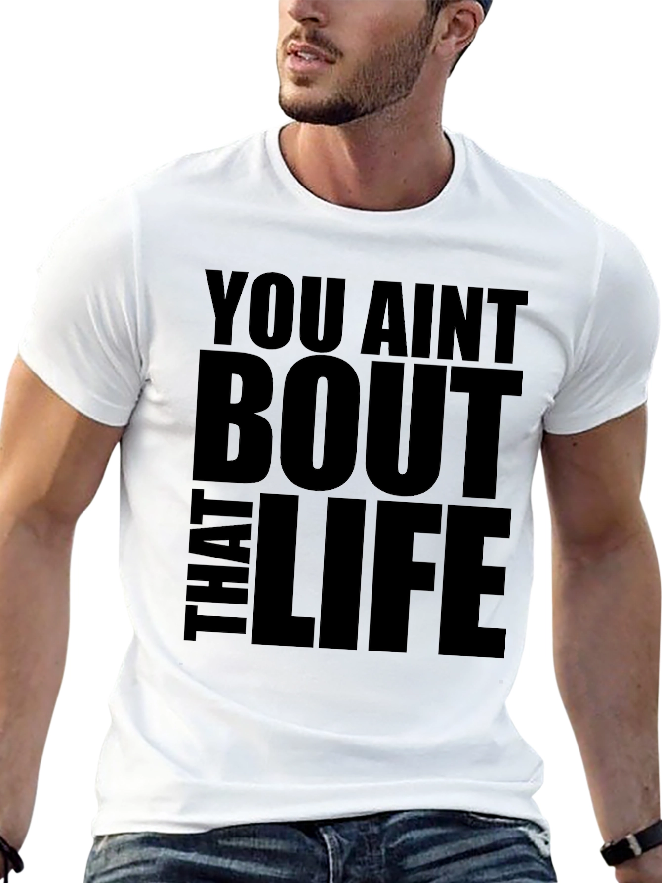 You Aint Bout That Life Black Graphic Tee