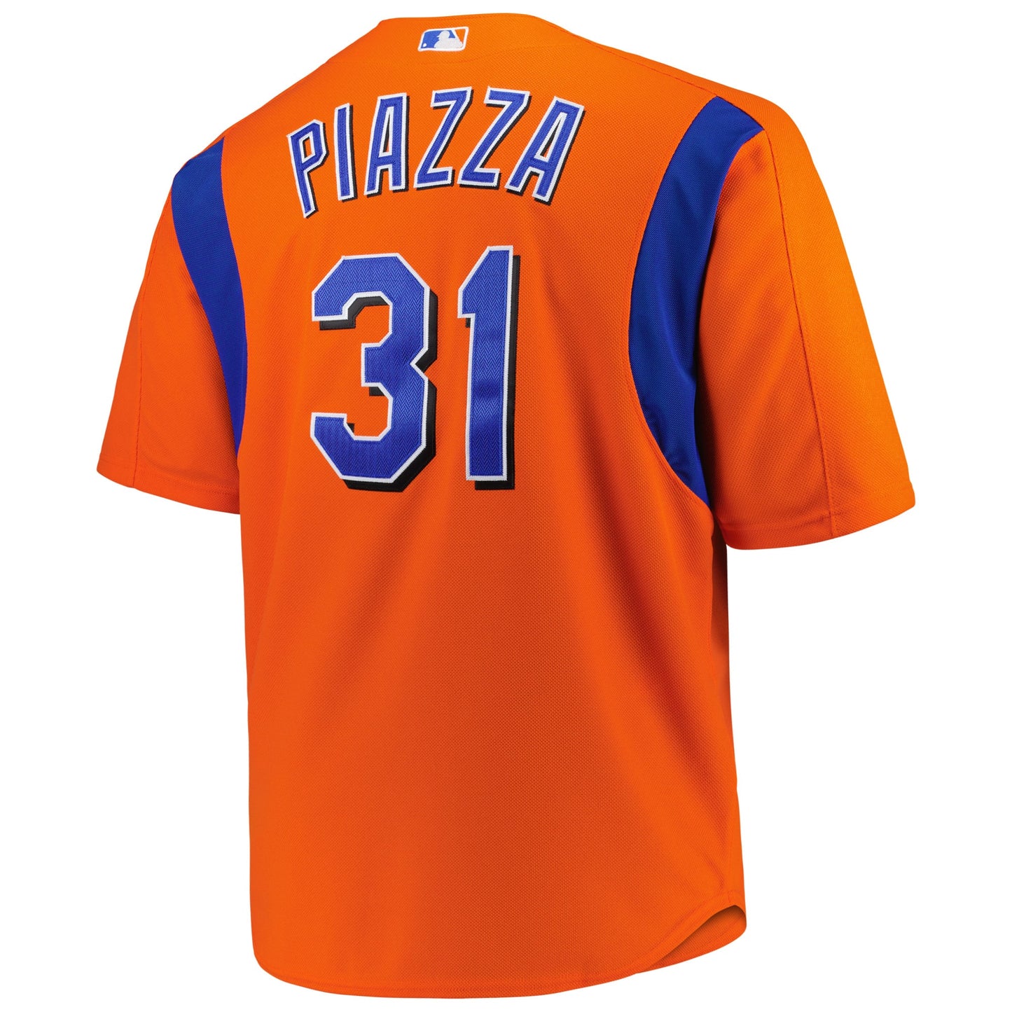 Mike Piazza New York Mets Mitchell & Ness Big & Tall Cooperstown Mesh Batting Practice Jersey - Orange