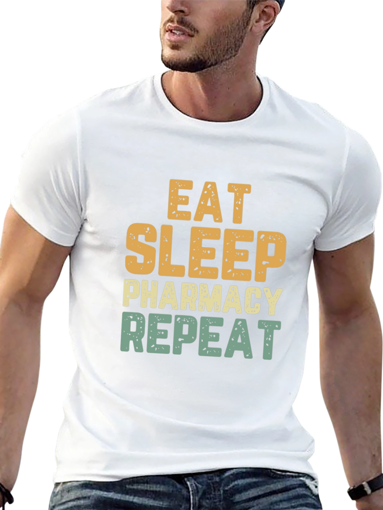 Eat Sleep Pharmacy Repeat Black Tee