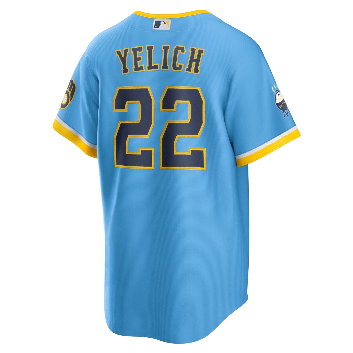 Christian Yelich Milwaukee Brewers Nike City Connect Replica Player Jersey - Powder Blue