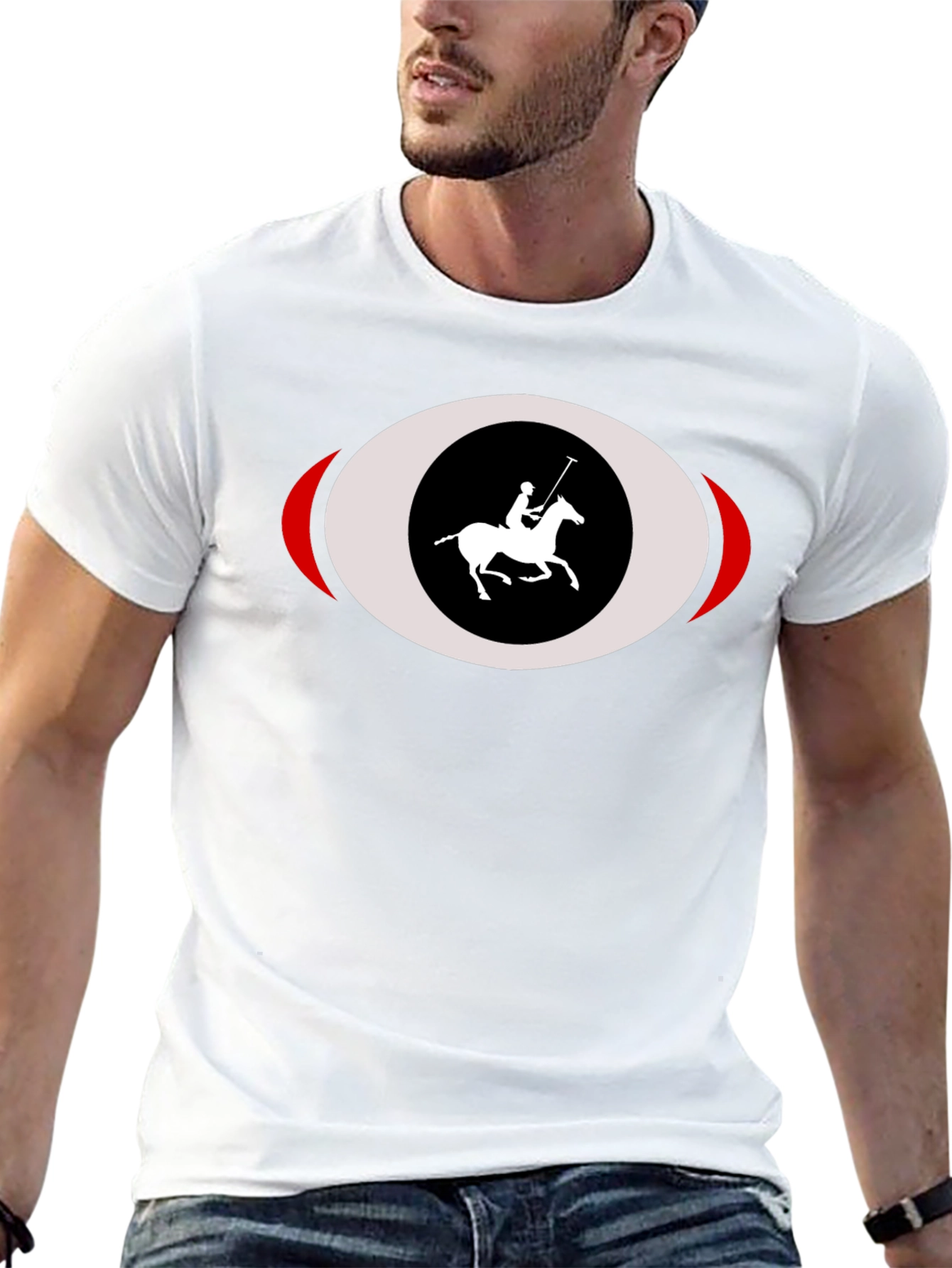 Black Polo Rider T-Shirt