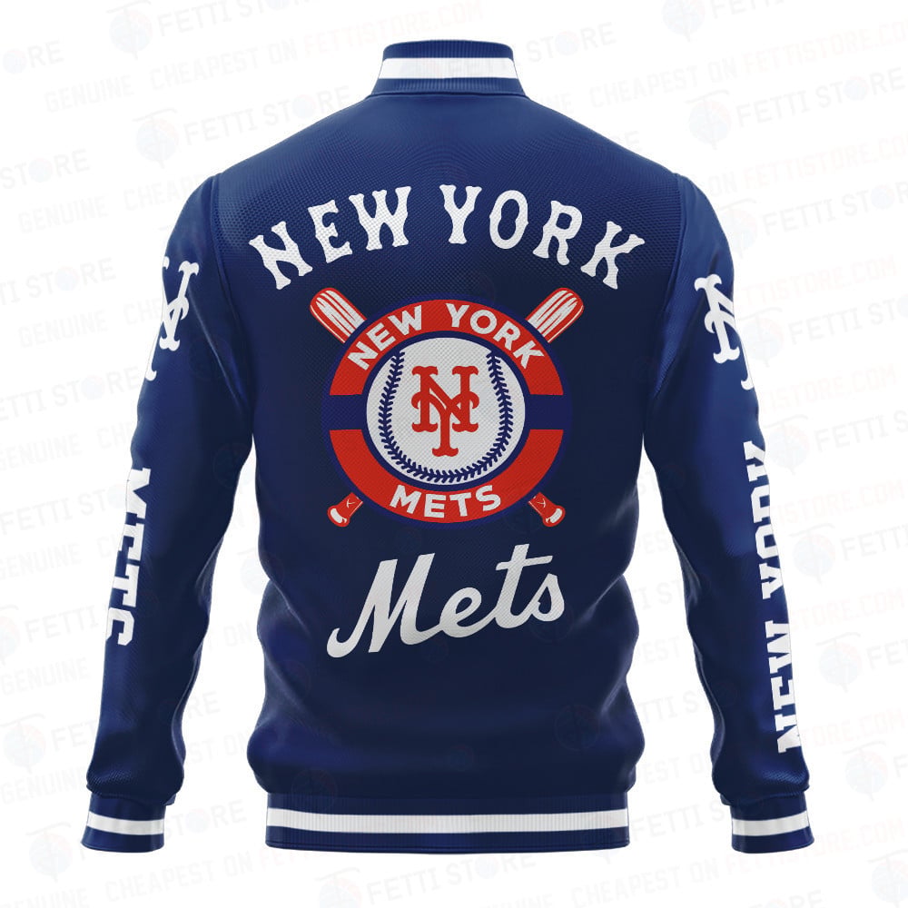 New York Mets Baseball Traditional Pattern AOP Varsity Jacket SH1 - All-Over-Printed Jacket