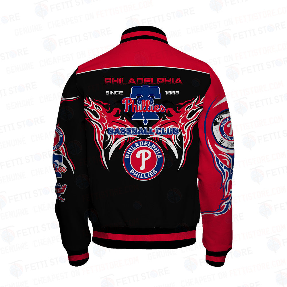 Philadelphia Phillies Major League Baseball AOP Varsity Jacket - All-Over-Printed Jacket