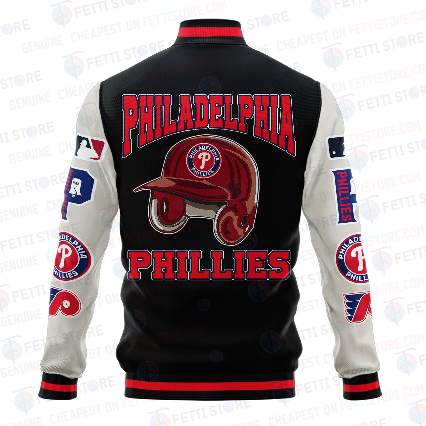 Philadelphia Phillies - Major League Baseball AOP Varsity Jacket V2 - All-Over-Printed Jacket