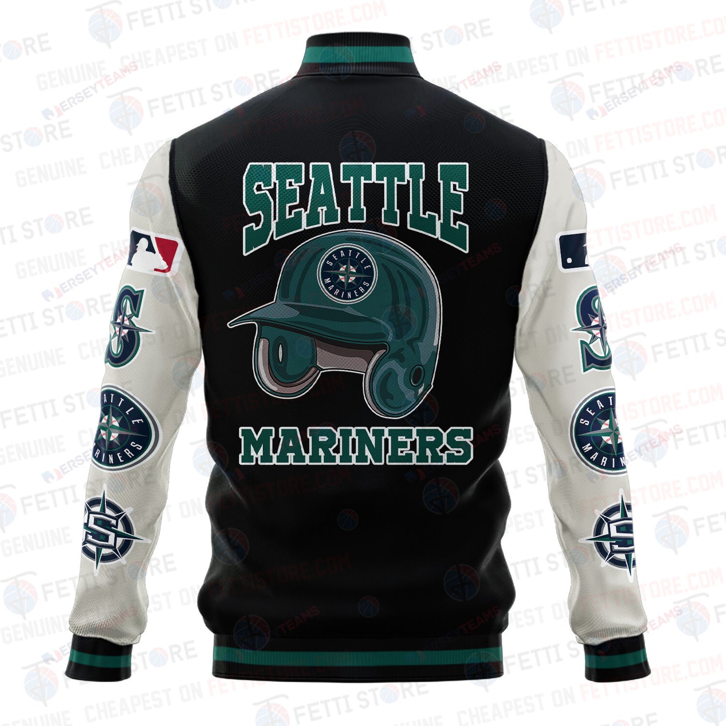 Seattle Mariners - Major League Baseball AOP Varsity Jacket V2 - All-Over-Printed Jacket