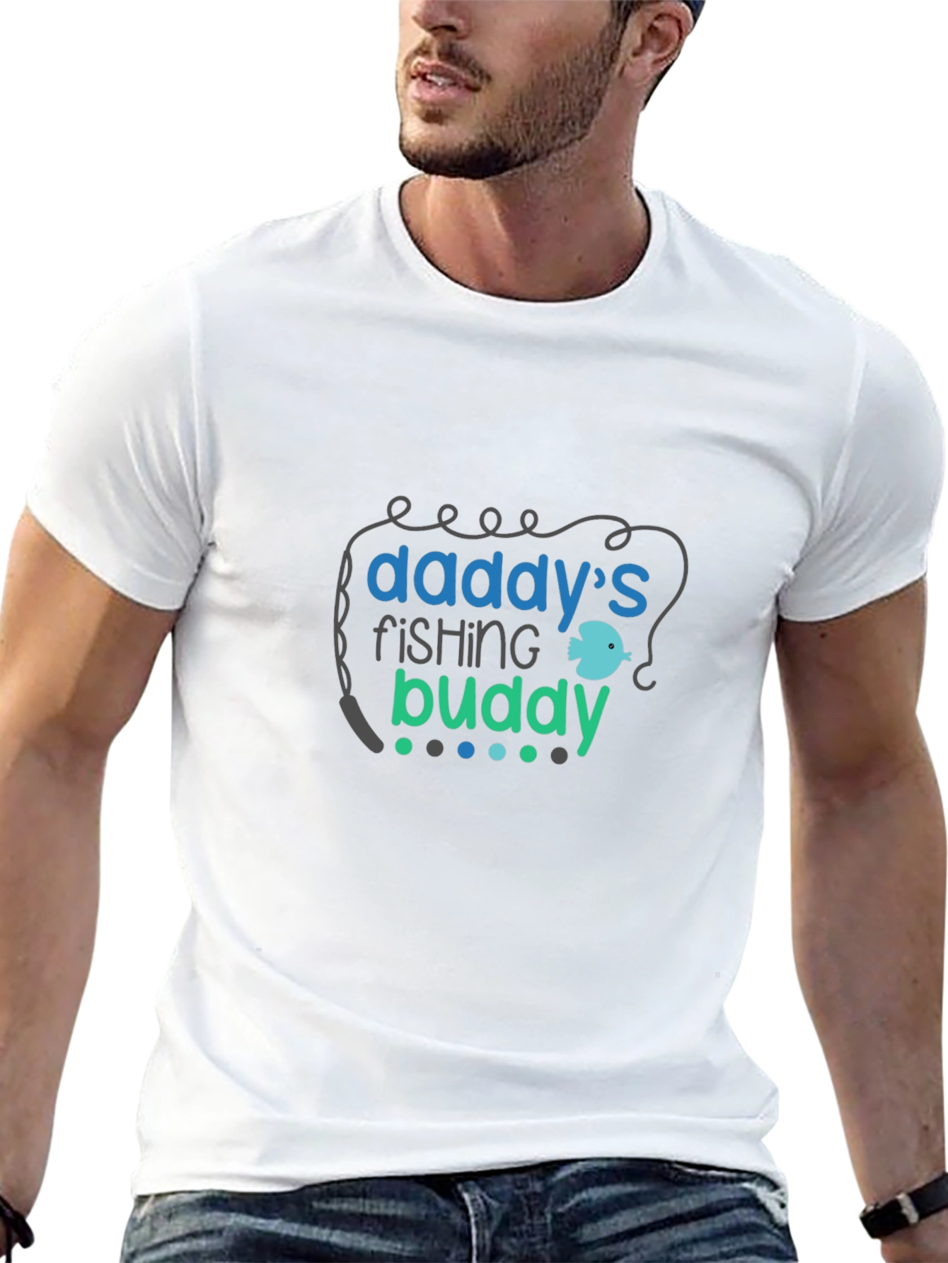 Daddys Fishing Buddy Black T-Shirt