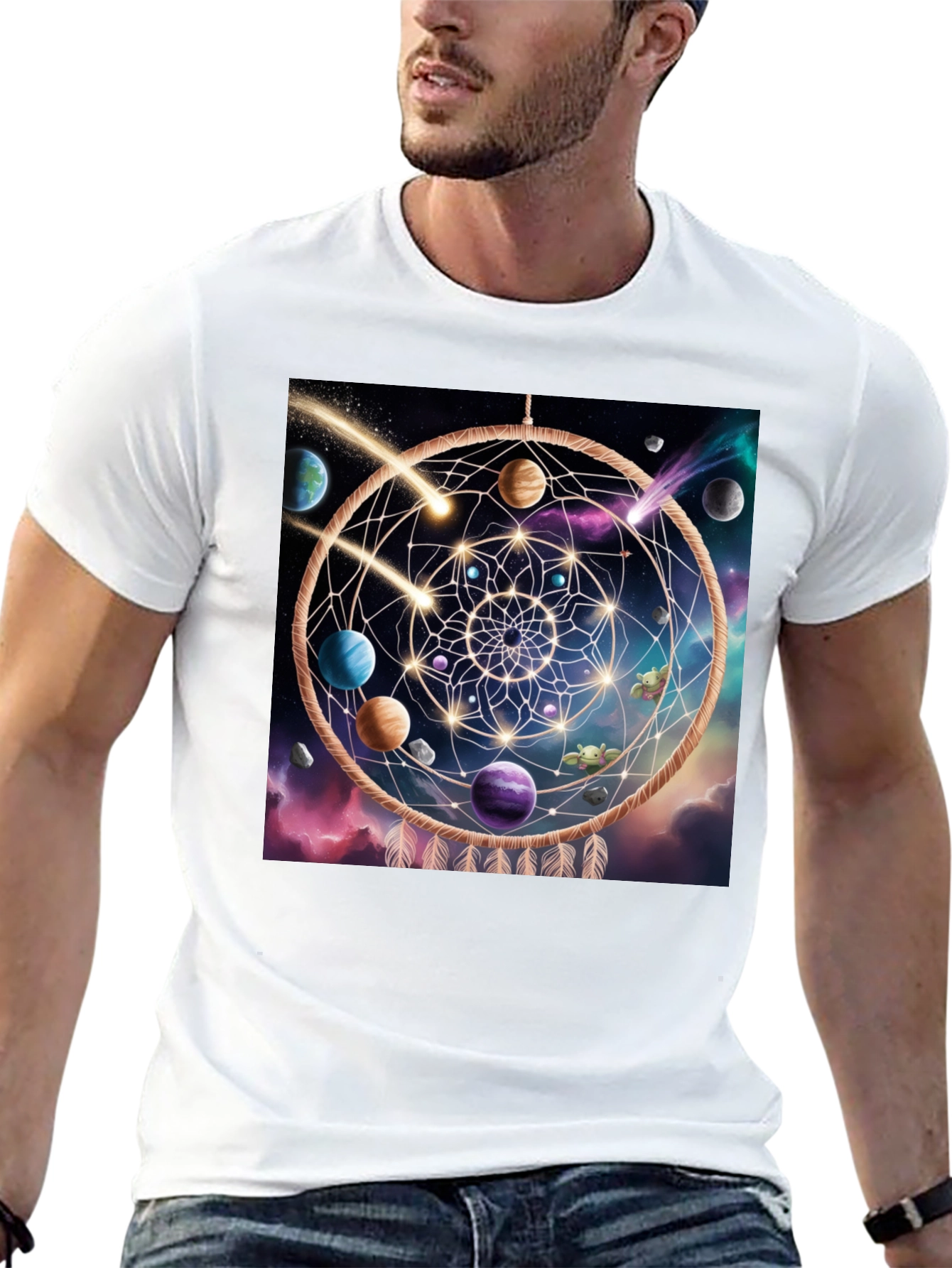 Cosmic Dreamcatcher Black T-Shirt