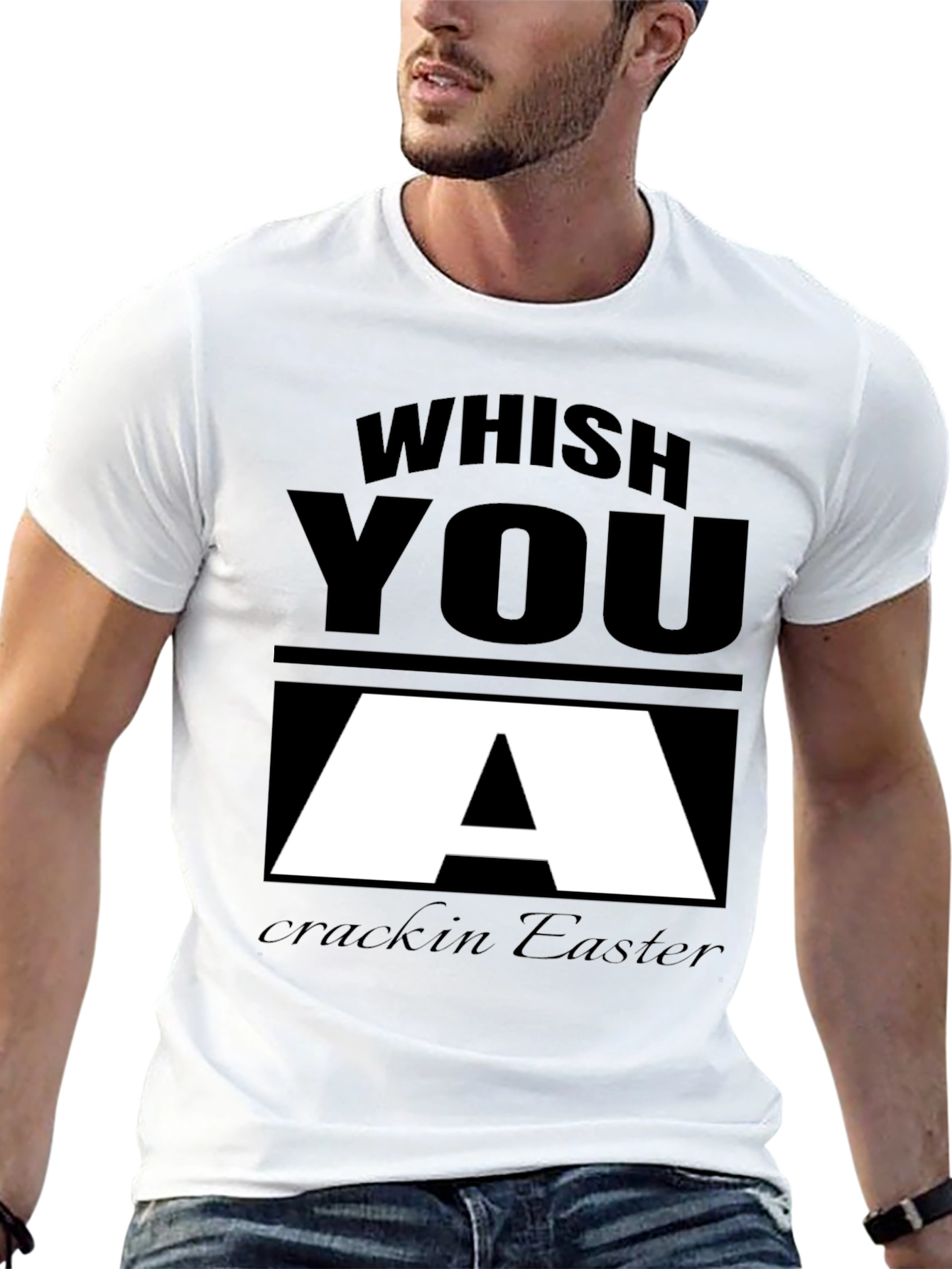 Whish You A Crackin Easter Black T-Shirt