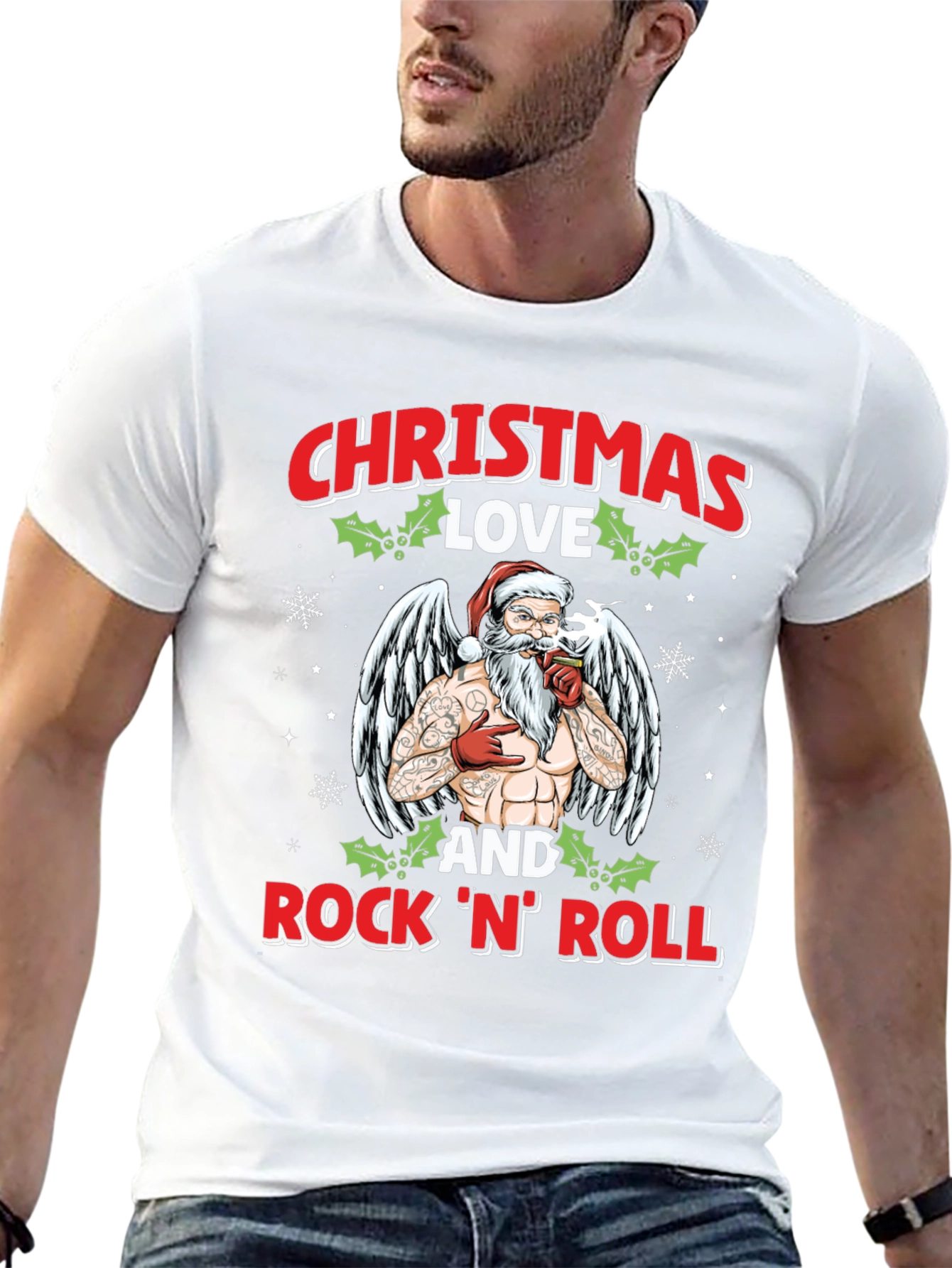 Christmas Love and RocknRoll T-Shirt