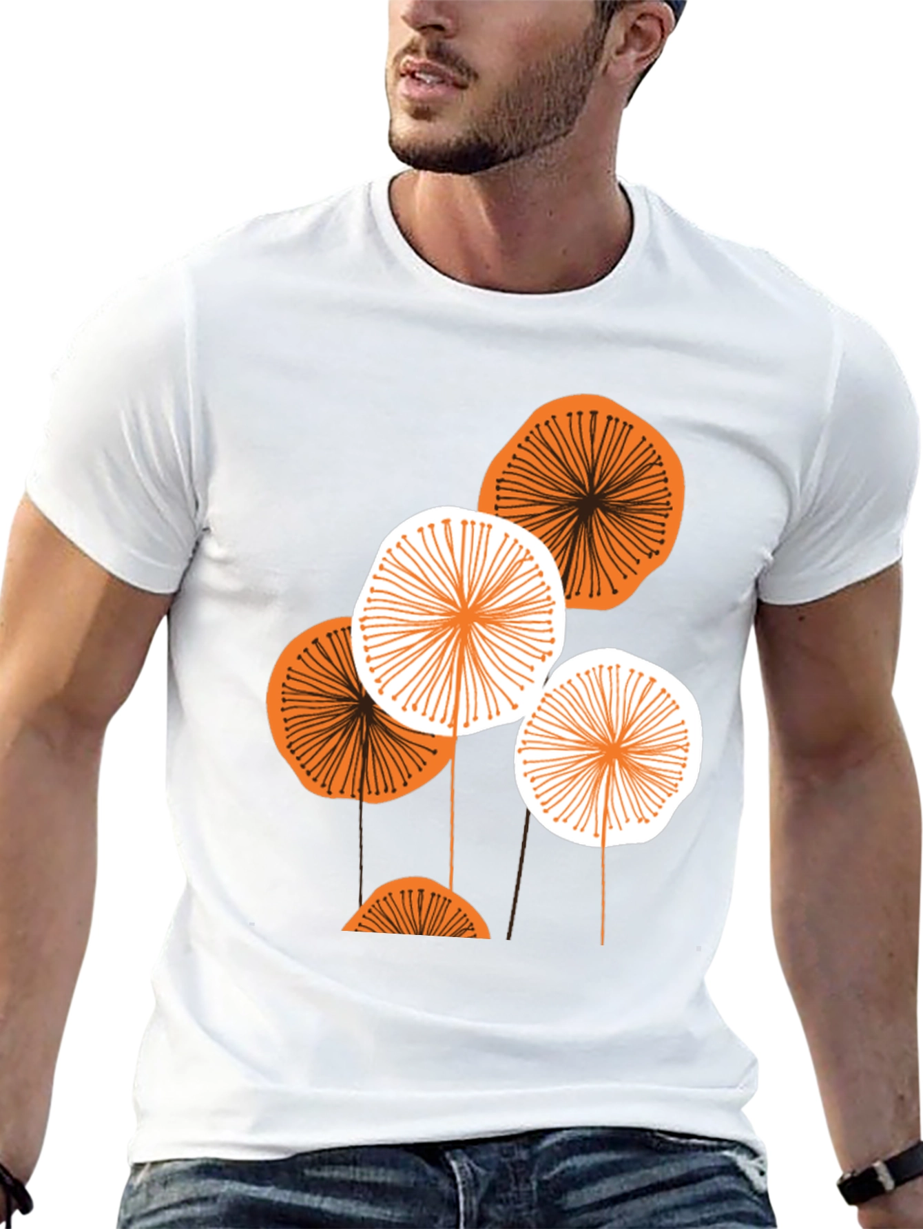 Abstract Floral Graphic Tee - Modern Menswear