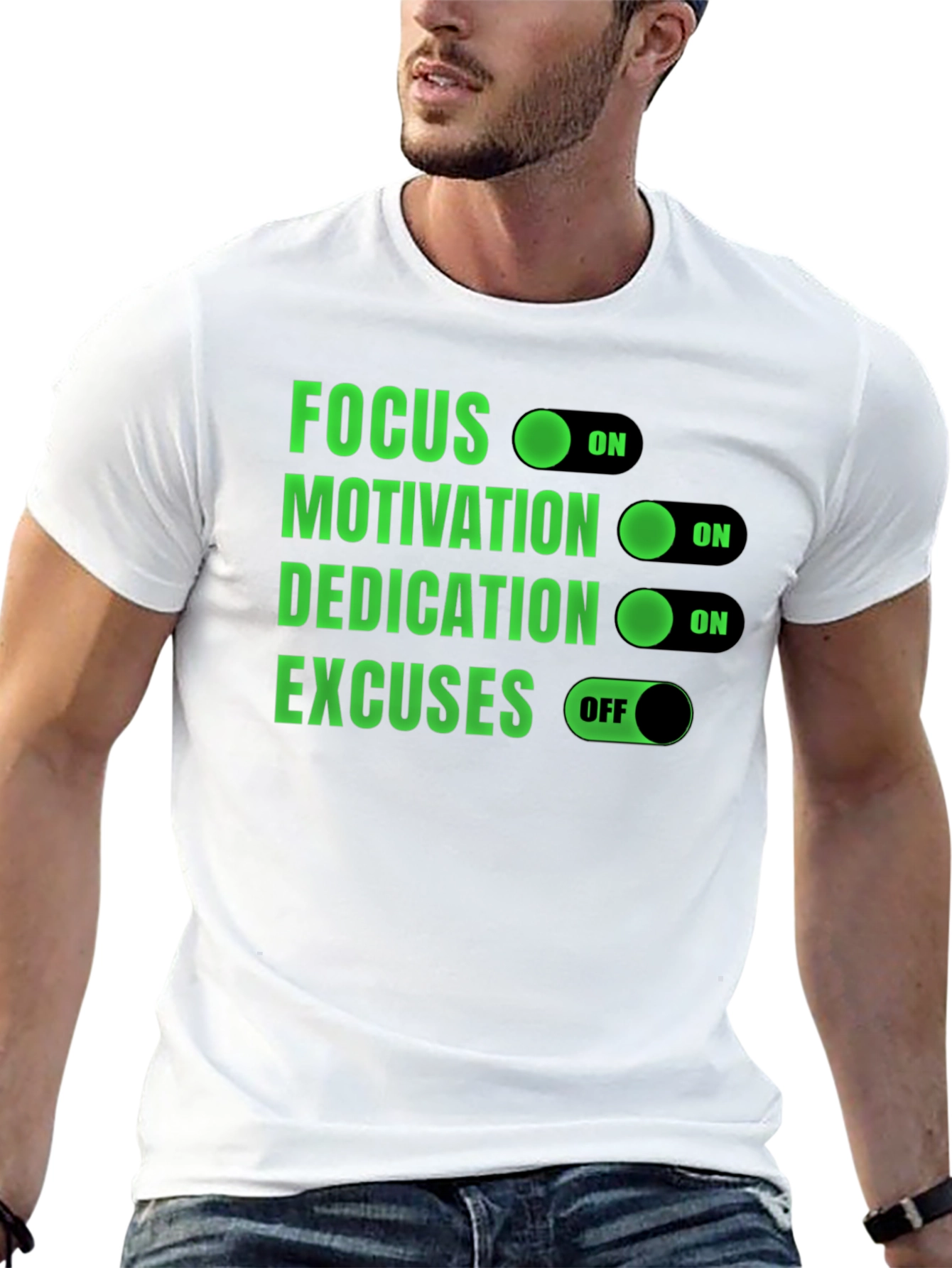 Focus Motivation Dedication Excuses T-Shirt