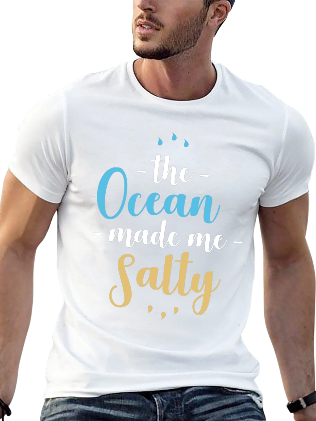 Ocean Made Me Salty T-Shirt Beach Lover Tee
