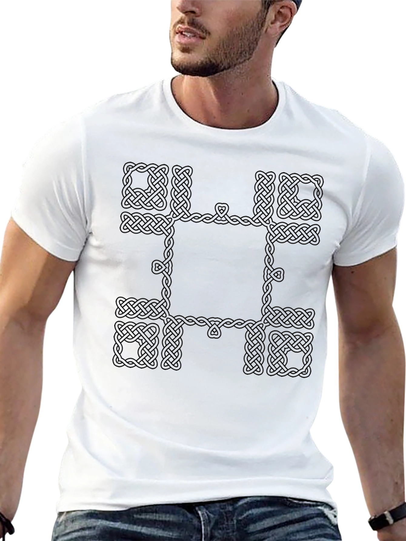 Celtic Knot Graphic Tee - Black